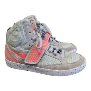 Nike SkyStepper Strap Pure Platinum Atomic Red‎ Basketball Shoes Sneakers Sz 10